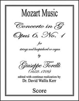 Concerto in G Opus 6, No. 1 Orchestra sheet music cover